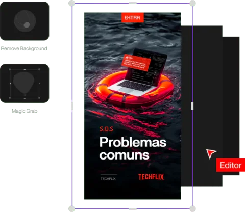 Capas de módulos no Canva